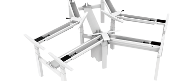 פריחת השולחן החשמלי לגובה מתכוונן והתפקיד האסטרטגי של אוקין בארגונומיה במקום העבודה